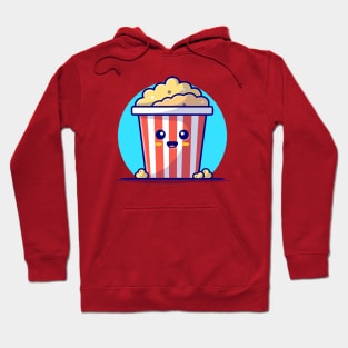 Cute Popcorn Cartoon Vector Icon Illustration Hoodie